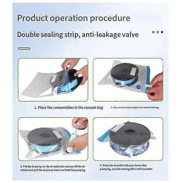 Printer Consumables Vacuum Bags 30x34 cm Compatible with 3D Printer Filament Reusable Vacuum Compression Storage Bags