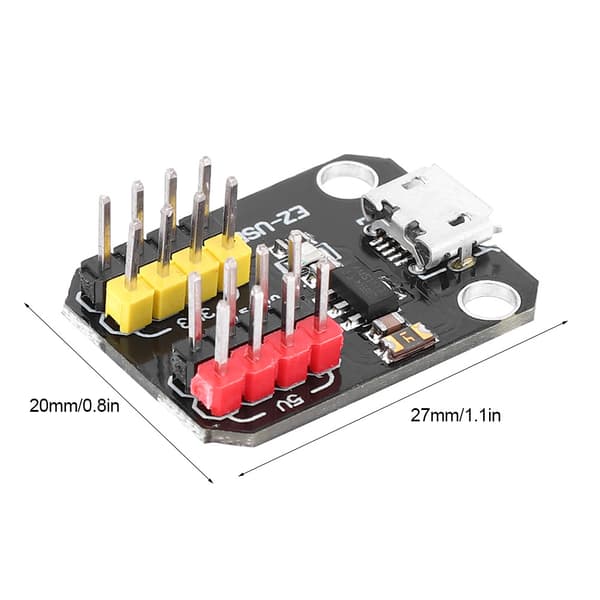 2 stk USB-strømforsyningsmodul Micro USB-grensesnitt 3,3V/5V 1117 regulatorbrikke