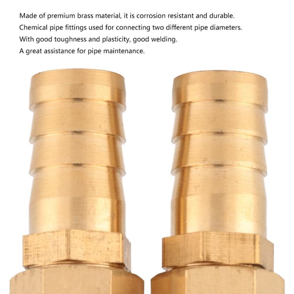 2 stk 4-12 mm messingkobling slangehale reduserende pluggkontakt