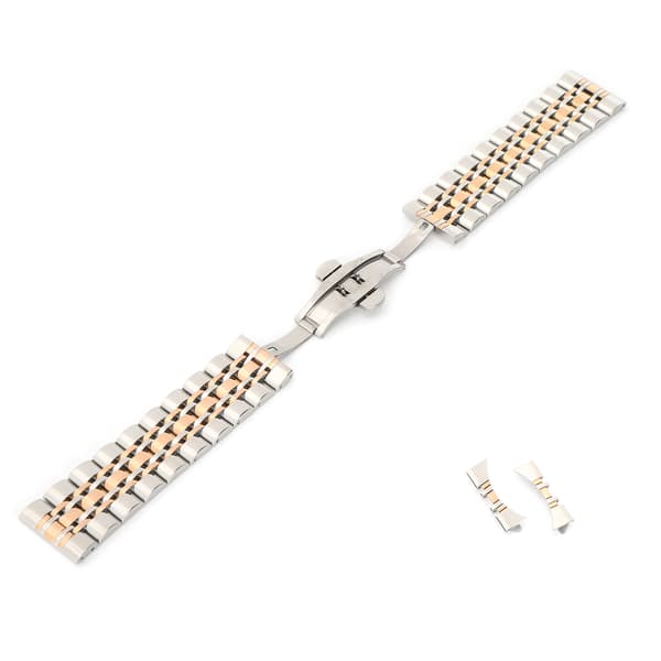 24 mm urrem i rustfrit stål Udskiftning af urrem Tilbehør til urmager Rose Gold