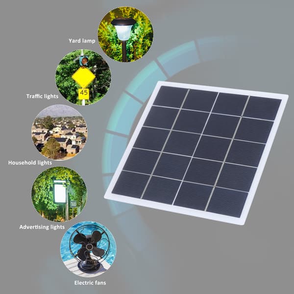 Bærbart 4W 5V polykrystallinsk solcellepanel laminert platekomponent DIY-tilbehør