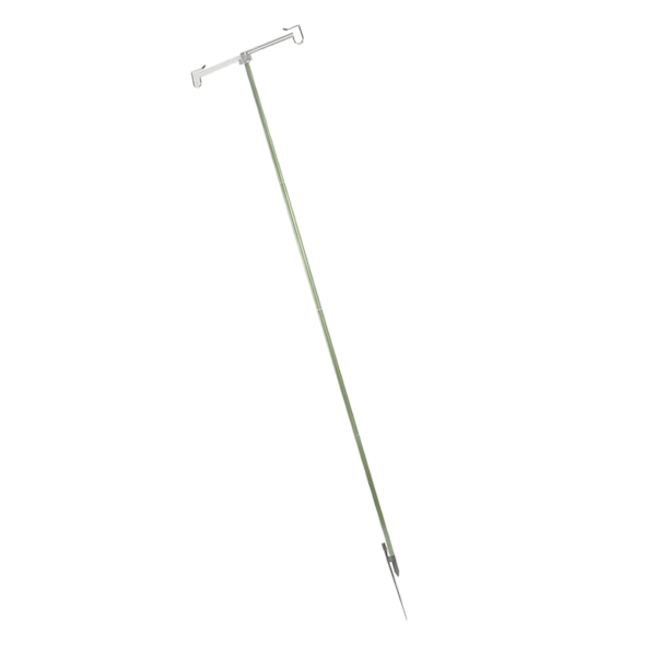 Camping Lampa Pol Vikbar Lätt Aluminiumlegering Utomhus Lyktstativ med Förvaringsväska för Picknick Fiske Grön