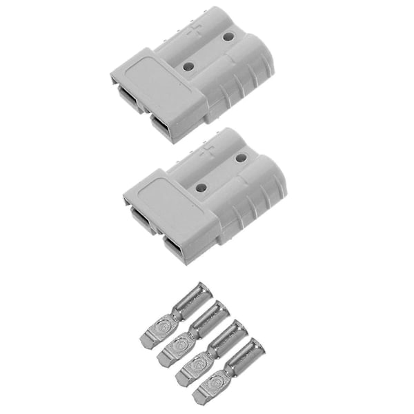 2 Stk. Quick Connect Stik 175a 600v Batteri Quick Connector Strømstik Tilslutning Grå Til Max X