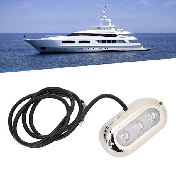 LED undervandslys Vandtæt Marine Båd Yacht Bund Hale Lampe Blåt Lys