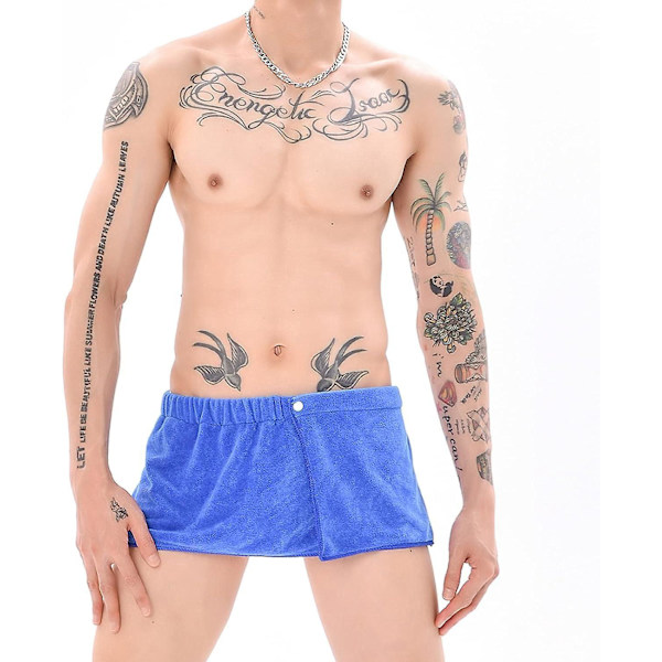 Mjuka Bärbara Badhanddukshorts för Män - 2-pack (Kaffe + Blå)