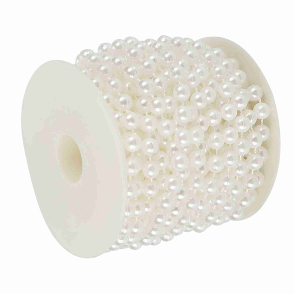 10m/rulla Hionta helmilankahelmiä Garland String tee-se-itse hääkoristelu 8mm (valkoinen)