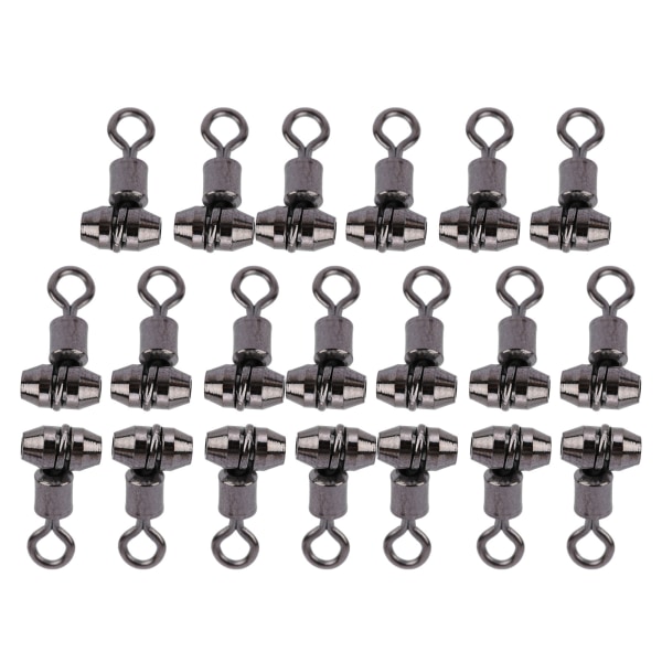 20 st kopparförbättrad version amerikansk svängbar krok Gear Connector Fiskeutrustning Oval Medium