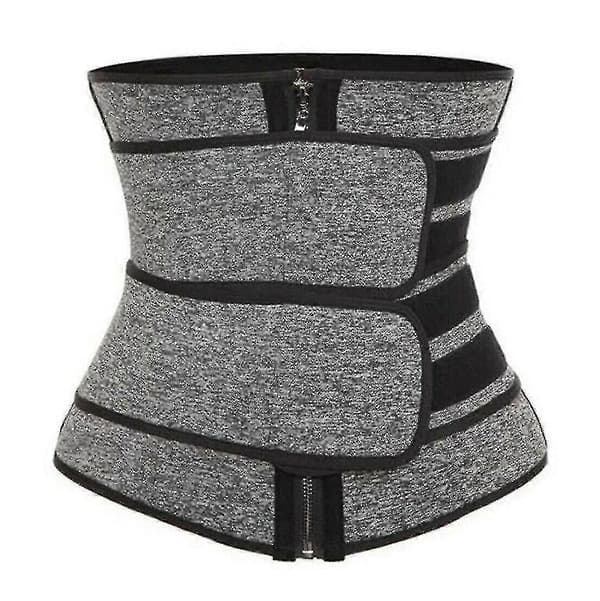 Taljetræner til kvinder, svedbælte, shapewear til fitness grå grey M