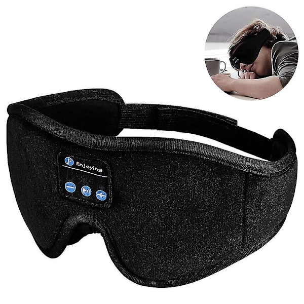 Sovhörlurar, Trådlös Bluetooth Musik 3D Ögonmask, Justerbar
