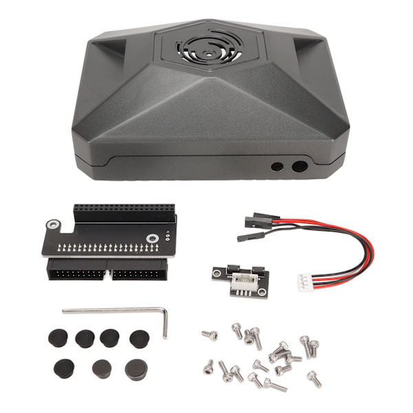 Case för utvecklingskort för Jetson Nano Professional Aluminium Skyddsskal med GPIO-adapterkort grå