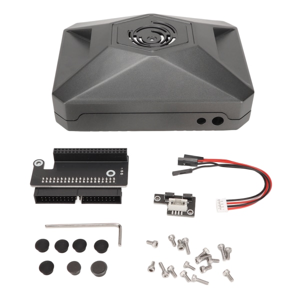 Etui til udviklingskort til Jetson Nano Professional Aluminium Protective Shell med GPIO Adapter Board Grå