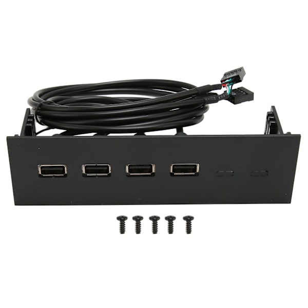 5,25 tommer USB2.0 hub frontpanel multifunktionel 4 porte 19-pin optisk drev frontpanel til 5,25 tommer pc-computertaske