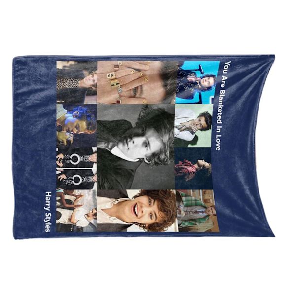 Nap tæppe polyester behagelige lyse farver seng tæppe med berømte stjerne print til rejser 80x100cm/31.5x39.4in