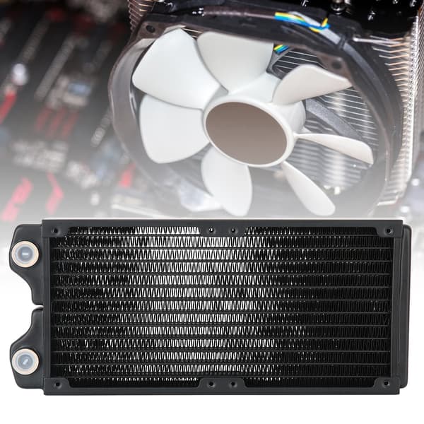 Gevind 12-rørs køleplade vandkølingsradiator til computer/skønhedsinstrument 240 mm