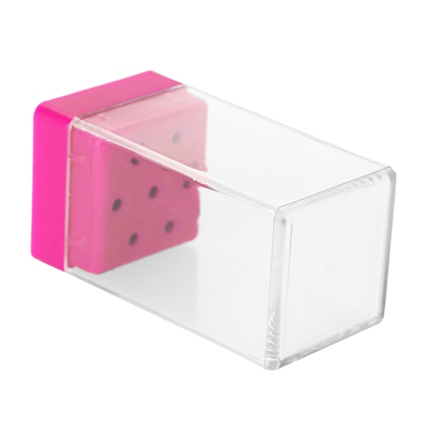 7 Slots Negleboremaskine Bit Case Holder Manicure Værktøj Organizer Displayer Stativ Rose Rød