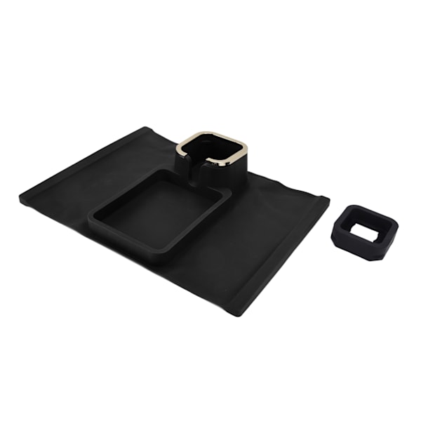 Sofa Arm Kopholder Sofa Arm Kop Bakke Silikone Body med 4 Bund jernrør til Stue Balkon Sort
