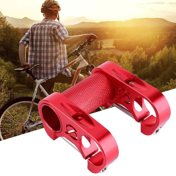 Ultralätt cykel justerbar dubbelstam fällbart cykelstyre DoubleStem röd