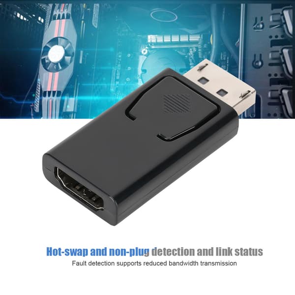 2 STK/pakke Sort Display Port DP Han til HDMI Hun Adapter Konverter til PC Laptops