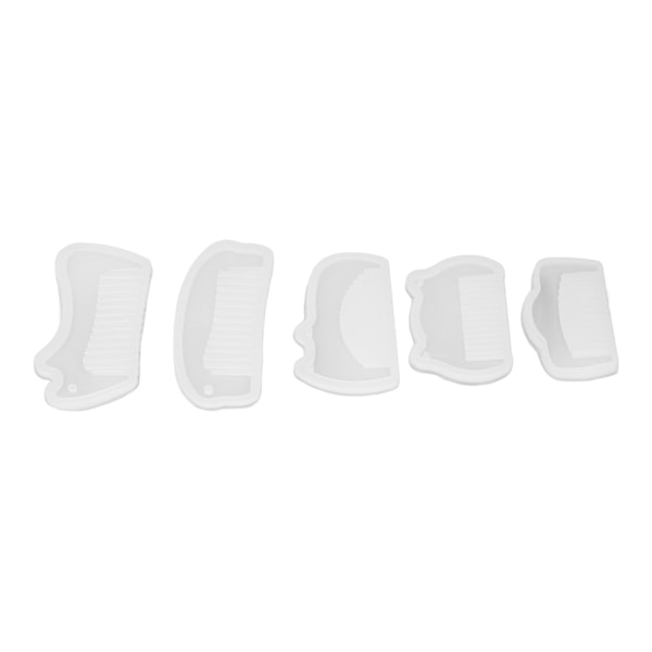 5 stk. Kam Siliciumforme Elastiske Bløde Transparente Dekoration Siliciumforme til Fremstilling af Kamme DIY Håndværk