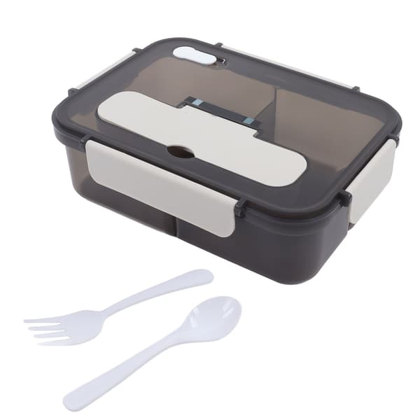 3-roms Bento-bokser 1500 ml Stor kapasitet Bento-matboks for studenter, arbeidere, hjemmeskole, kontor, hvit