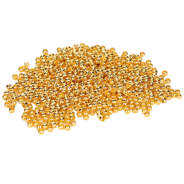 500 st Crimp Beads Runda Distanslösa Stopp Terminators Spetsar för Halsband Armband DIYGolden