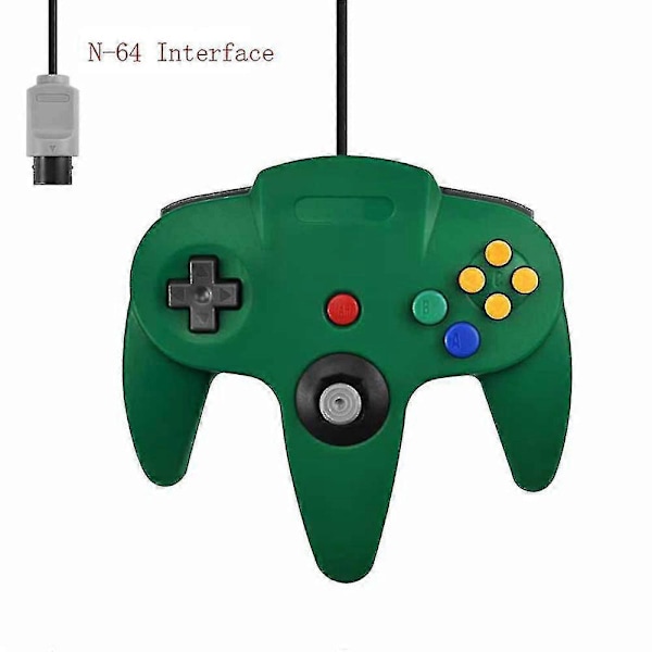 2 kpl Klassinen Langallinen N64 Ohjain Retro Pelit 64-bittinen Peliohjain Joystick Korvaus 041pc