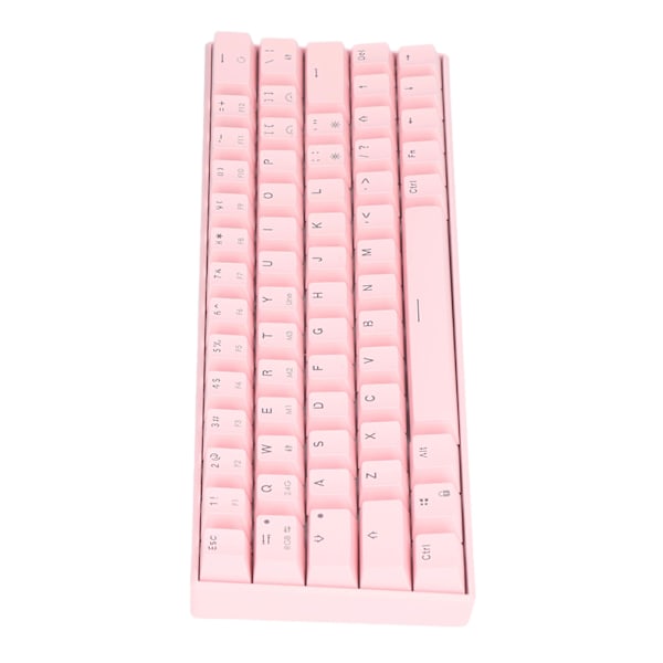 3 moduser trådløst mekanisk tastatur N-tast rollover 64 taster RGB 2.4G trådløst Type C kablet rosa mekanisk tastatur brun bryter
