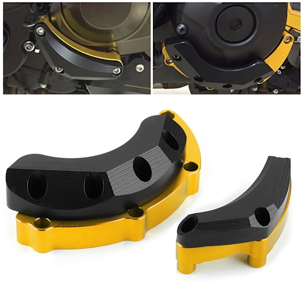 Motorcykel Motorhölje Saver Crash Pad Ramskydd Passar för Yamaha MT‑09 FJ‑09 XSR900Guld