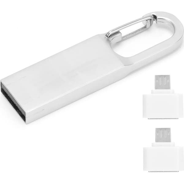 GB USB 2.0 -tikku OTG-sovittimella – mainoslahja ja avaimenperä
