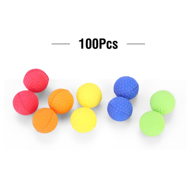 100 STK farverige bløde kuglebolde til rivaliserende Zeus Apollo Refill Gun Bullet Toy