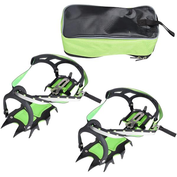 1 par 14 tenner Ice Crampons Anti-Slip Shoe Grips Spikes Klosser for utendørs snøvandring klatring