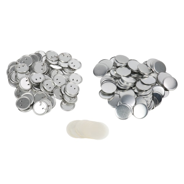 Blank Button Badge Parts Set Rund Metal Safe Pin Back Badge Parts for Button Making Machine 100 sett 44mm / 1.73in