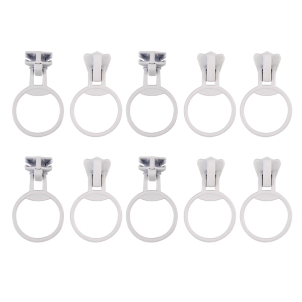 20 stk metallegering lynlåse Sliders Størrelse #5 Circle Ring Fastener Reparation Kit (hvid)