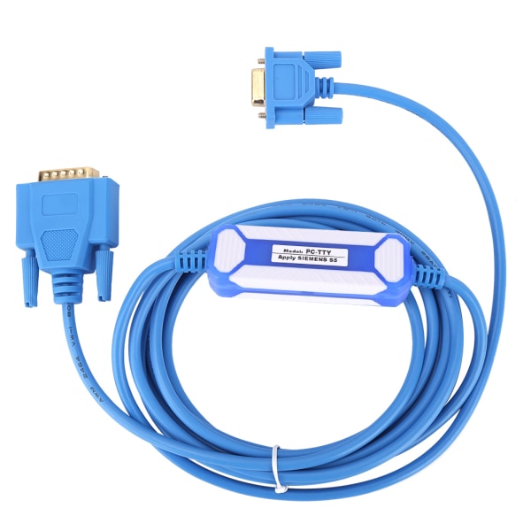 Blå PC TTY PVC programmeringskabel för Siemens S5 series PLC 6ES5734-1BD20