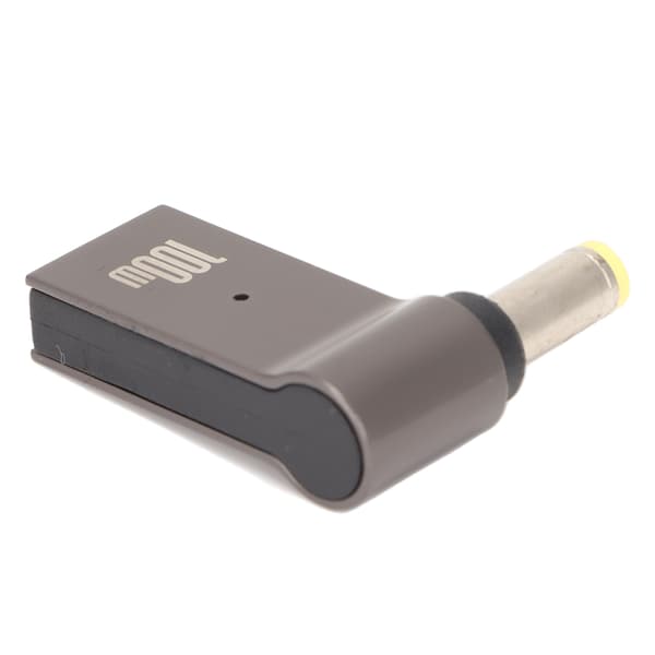 Bærbar opladeradapter PD USB Type C hun til DC-adapter 100w aluminiumslegering albue notebook strømadapter 5.5x1.7mm