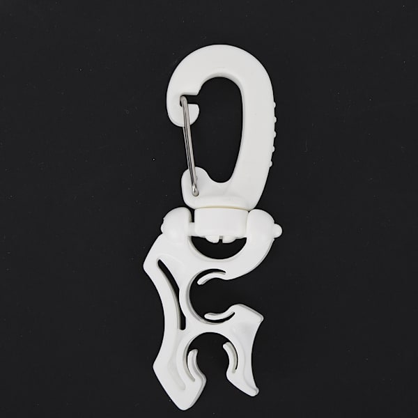 Plastic Scuba Diving BCD Åndedrætsregulator Slangeholder Quick Release Spænde Fast Krog Tilbehør Hvid