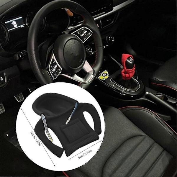 Gear Shift Knob Hoodie Cover - 2 stk. Blød Sweatshirt til Bil Interiør Tilbehør Gul 4 stk.
