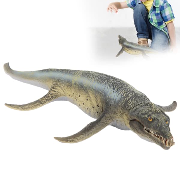 Simuleringsmodel af gul Kronosaurus-dinosaur, pædagogisk dinosaurmodellegetøj til børn, gul Kronosaurus-dinosaurmodel