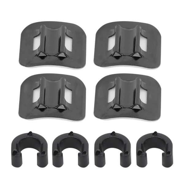 CANSUCC 4 st Cykelbromskabel Rörstyrningsväxeladapter Cykelram C-spänne (svart)