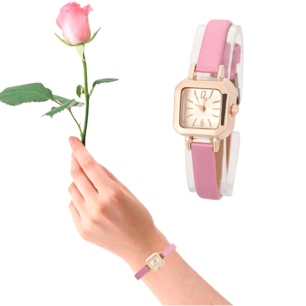 Fashionabla kvinnliga watch Analog PU-armbandsur (rosa)