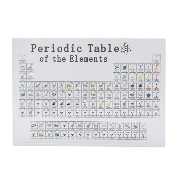 Periodisk system Sort akryl Kemiske grundstoffer Alfabet Periodisk system Undervisning Display Home Decor L