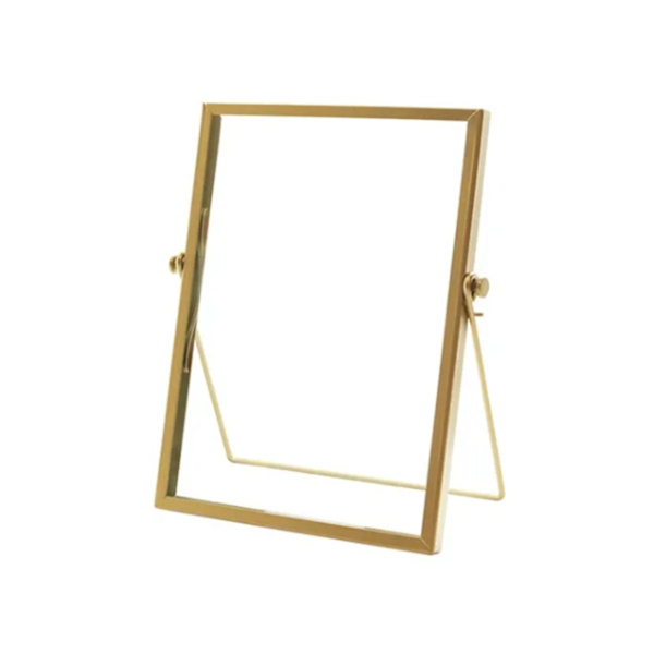 Billedramme Display Transparent Glas Jern Støtte Bordplade Tørret Blomst Ramme til Hjemmedekorationer 6 Tommer