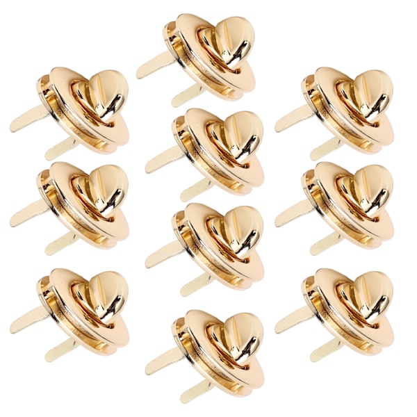 10 st vridlås i legering, 3,3 x 2 cm, vridlås, hårdvarutillbehör för handväska