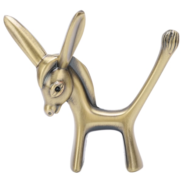 Eselringholder Eselstatuett Slitesterk sinklegering Retro-stil sikker ringorganisering for ringer smykker