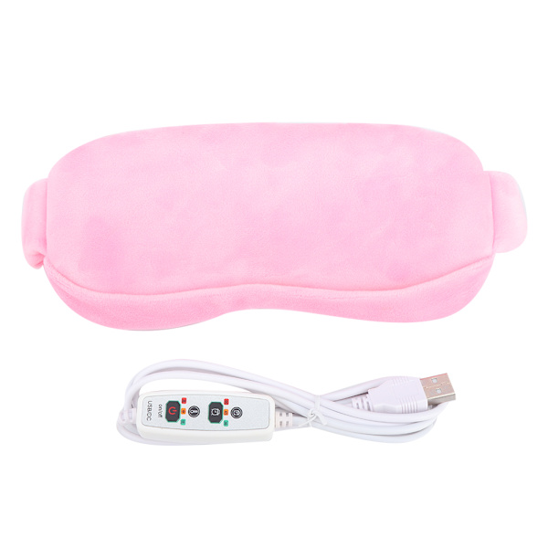 USB Hot Cold Compress Steam Eye Mask Avtakbar Justerbar Elektrisk Varme Øyelapp Rosa