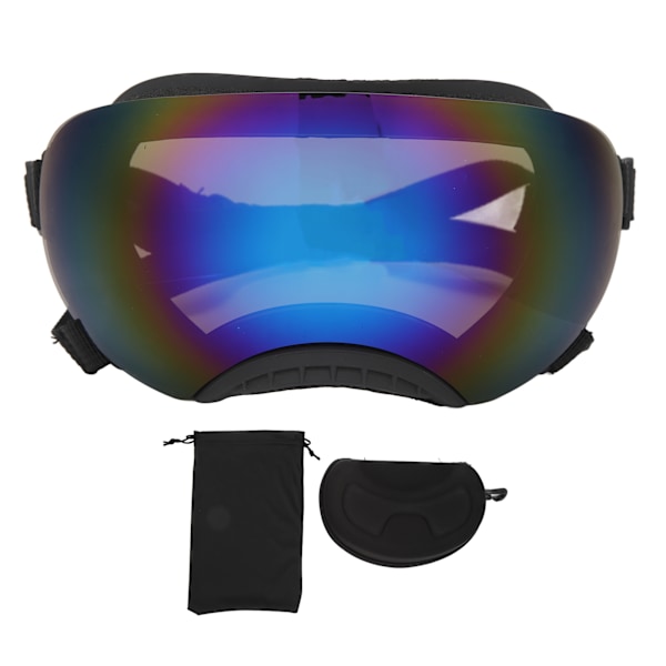 Hunde Goggles Vindtætte UV Øjenbeskyttelse Justerbar Rem Hvalpesolbriller Universal til Mellemstore Kæledyr Blå Linse