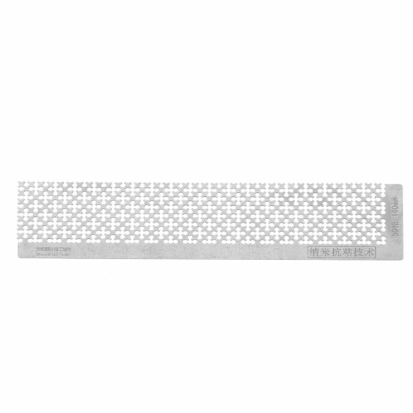 Rhinestone Maleri Lineal Rustfrit Stål Tomme Gitre Punkt Borepen Lineal til 5D DIY 140MM
