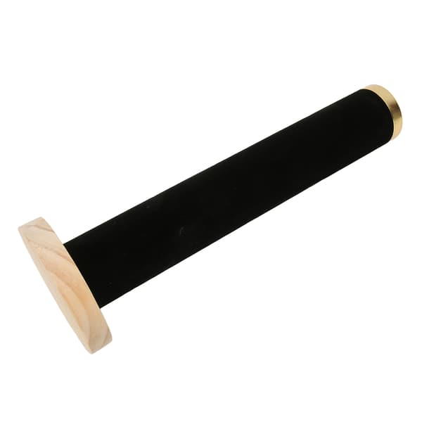 Sammet Vertikalt Torn Svart Display Armband Smycken Klocka T Bar Hållare för Hårband Sovrum