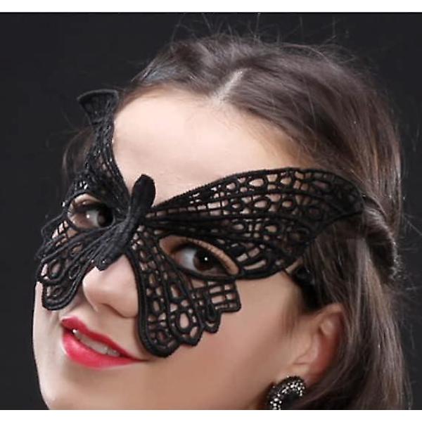 Blondert Butterfly Maskerademaske for Kvinner - Halloweenfest Dekorasjon
