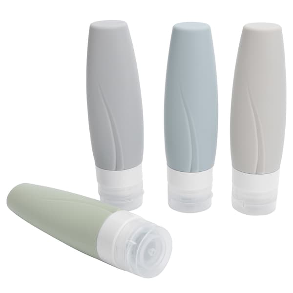 Tom dispenserflaske silikon påfyllbar beholder sjampo kroppsvask reiseflaske 90ml